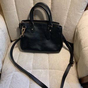 Roots Canada leather satchel crossbody bag